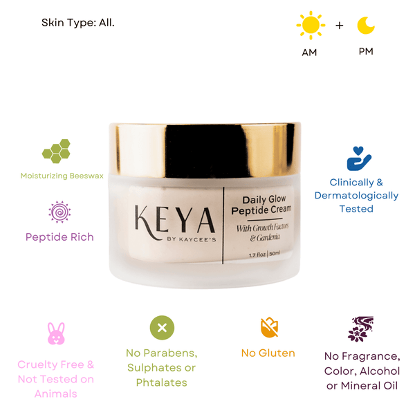 Daily Glow Peptide Cream with Growth Factors & Gardenia Cream By Kaycee's