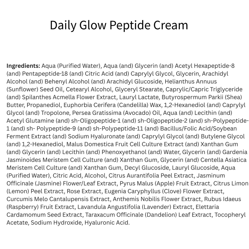 Daily Glow Peptide Cream with Growth Factors & Gardenia