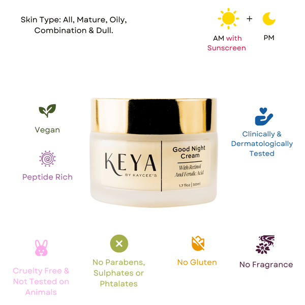 Good Night Cream with Retinol and Ferulic Acid Cream By Kaycee's