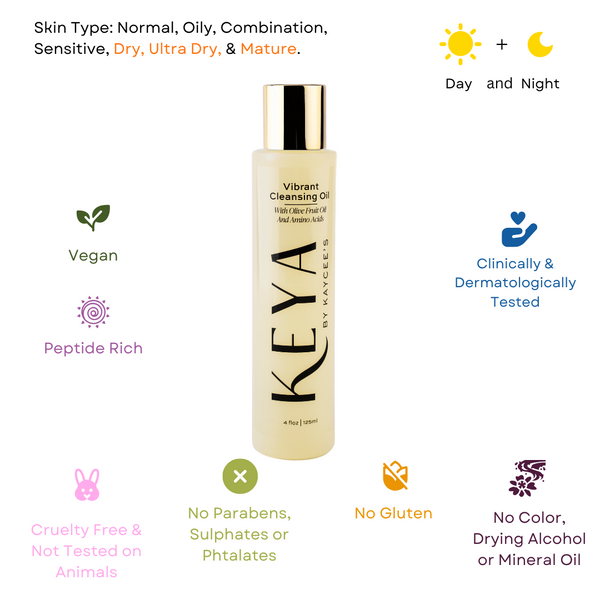Vibrant Cleansing Oil with Olive Fruit Oil and Amino Acids