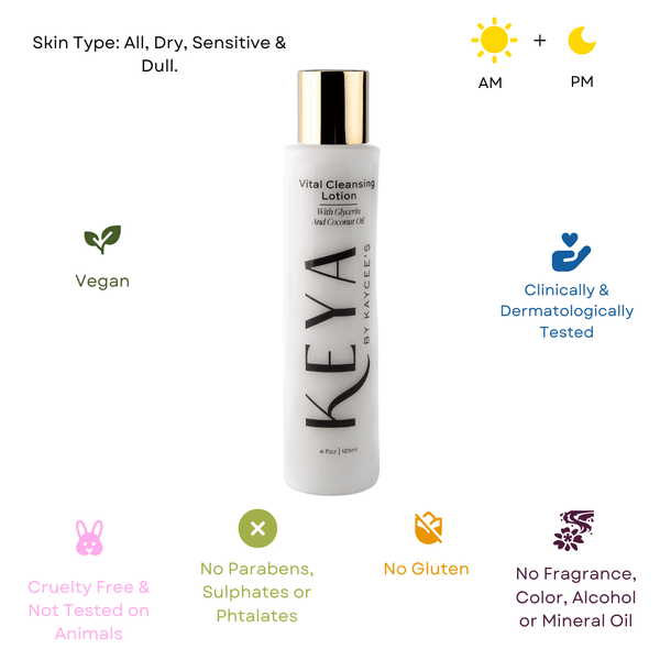 Vital Cleansing Lotion with Glycerin and Coconut Oil Cleanser By Kaycee's